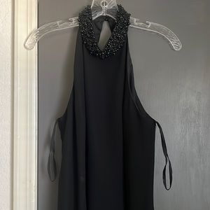 Size 8 black long dress with slit